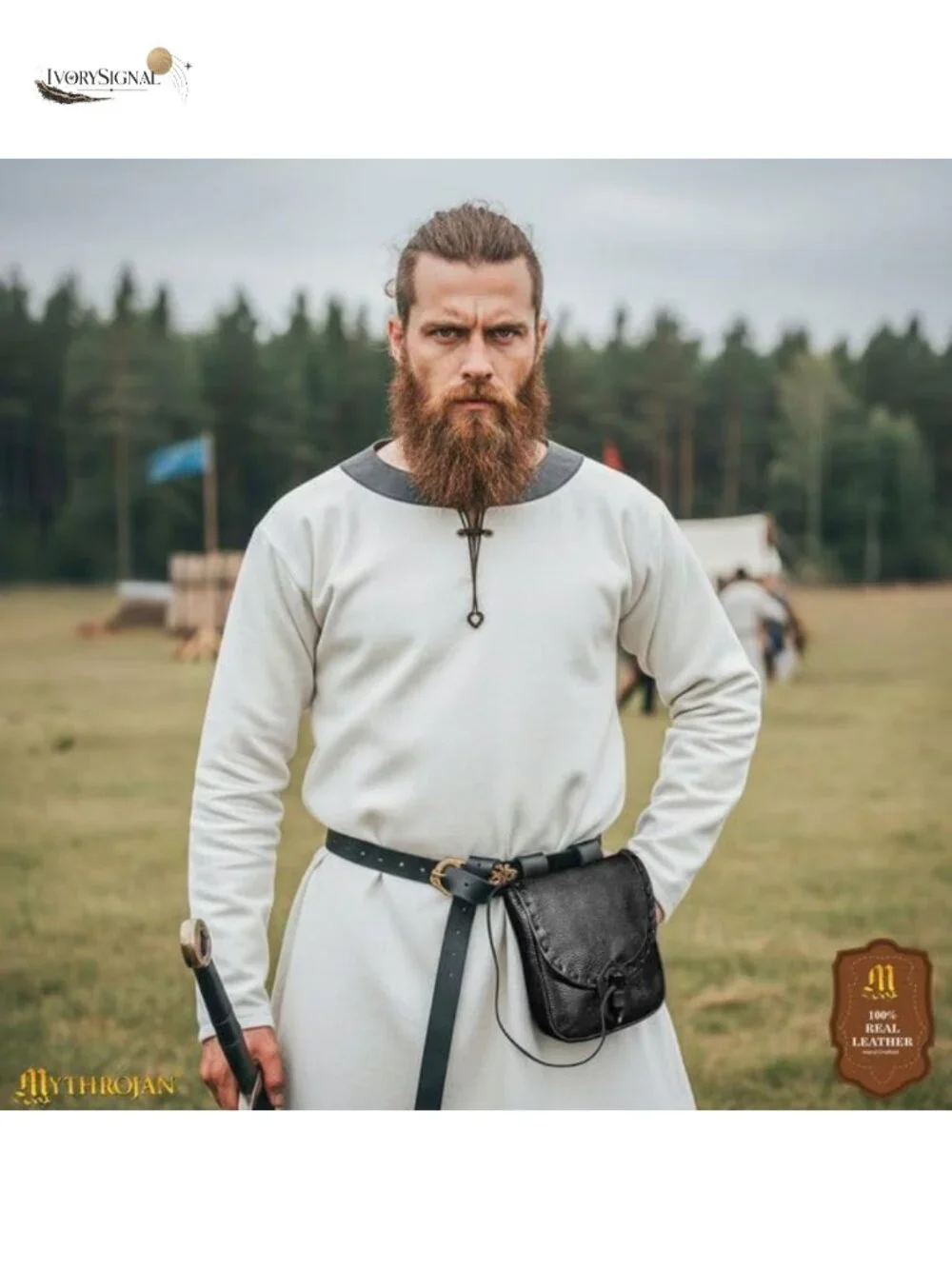 Genuine Leather Medieval Belt Pouch Viking Coin Bag LARP Cosplay